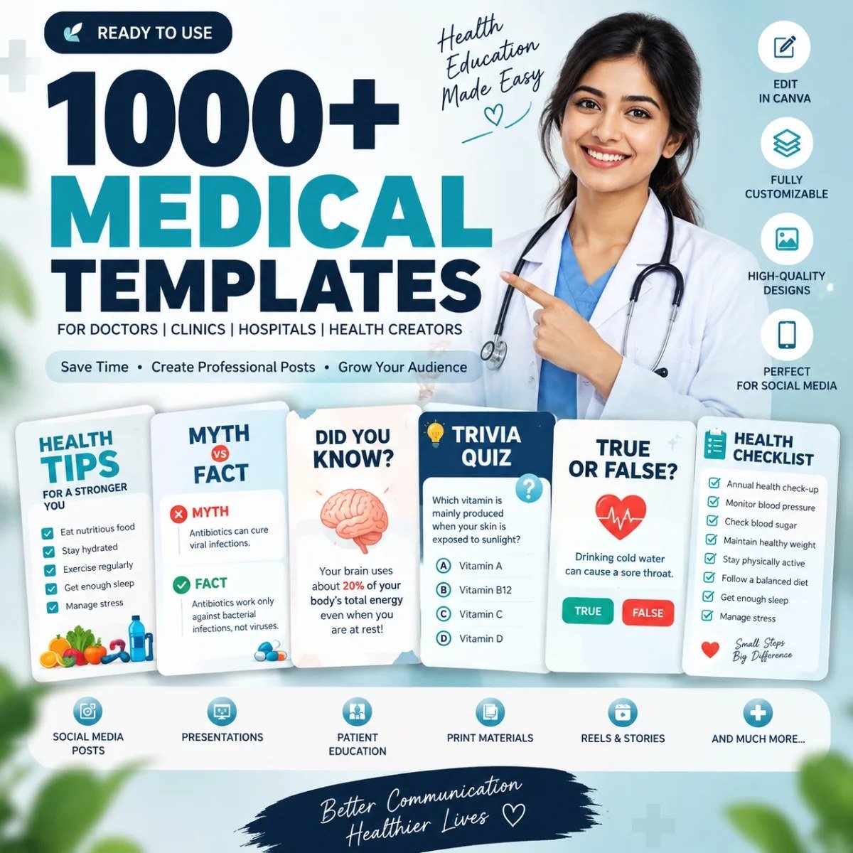 1000+ Medical Templates — cover